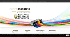 Desktop Screenshot of imprentamanolete.com