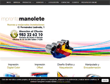 Tablet Screenshot of imprentamanolete.com